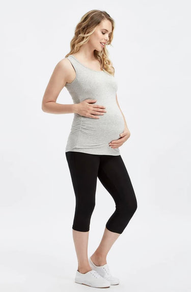 3/4 Organic Bamboo Maternity Leggings